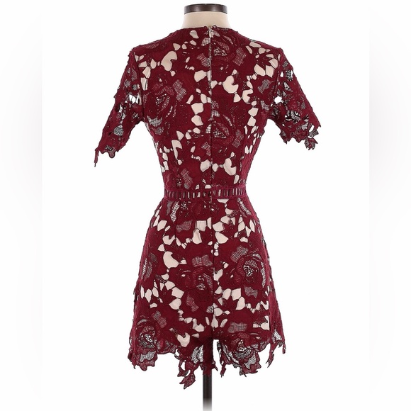 Missguided Burgundy Lace Romper - Picture 2 of 4